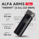 Быстросъемный газоразгруженный дожигатель Alfa Arms "Hermit", кал. 5.45/.223 Rem